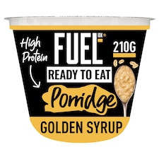 FUEL10K Ready to Eat Golden Syrup Flavour Oat High Protein Porridge Pot 210g