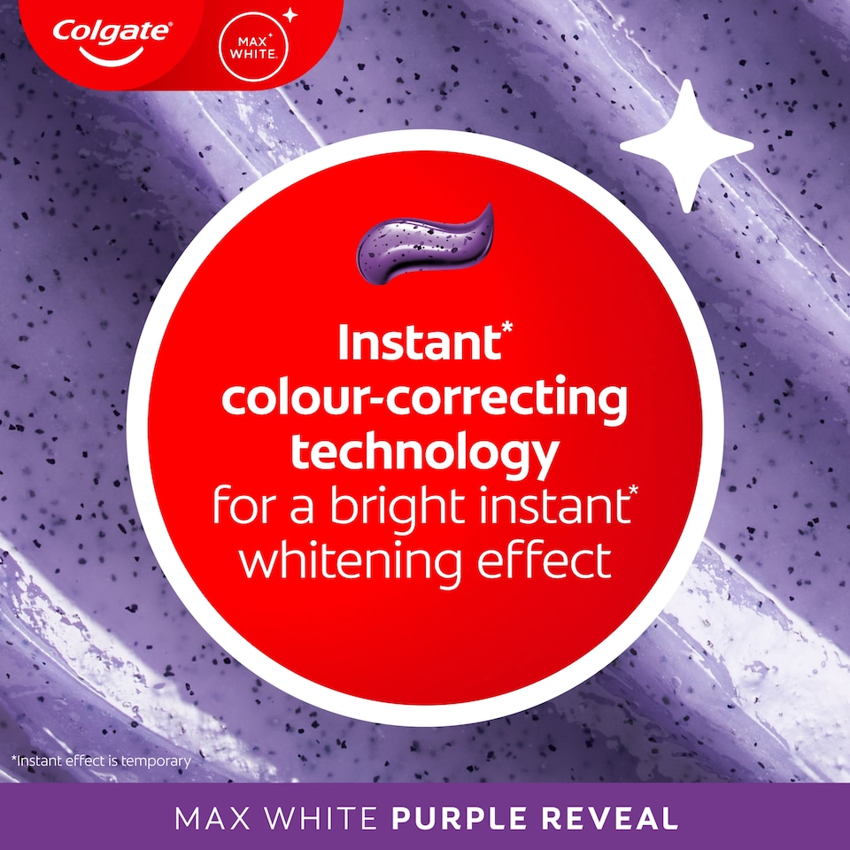 image 1 of Colgate Max White Purple Reveal Whitening Toothpaste 125ml