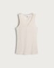 image 4 of F&F Soft Touch Ribbed Lace Trim Thermal Cami Top in Neutral
