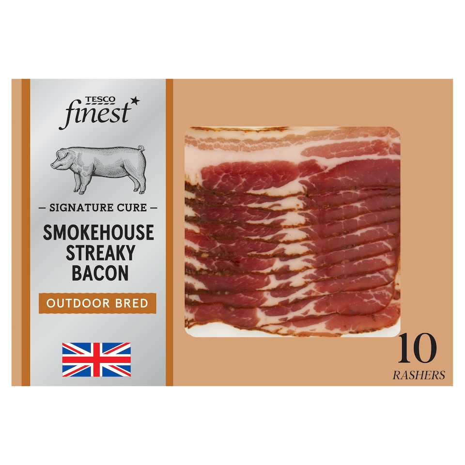 Tesco Finest Signature Cure 10 Smokehouse Streaky Bacon 200g