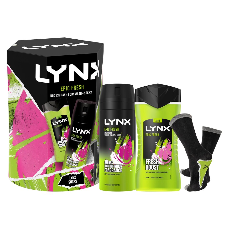image 1 of Lynx Epic Fresh duo & Sock gift set