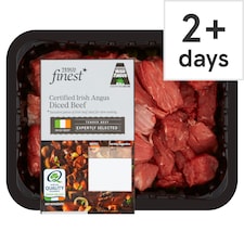 Tesco Finest Irish Angus Diced Beef 390G