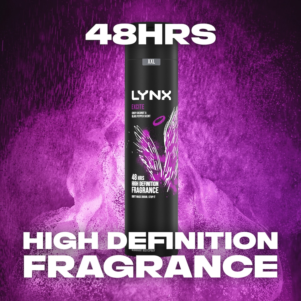 image 1 of Lynx Excite 48h Deodorant Bodyspray for Men 250ml