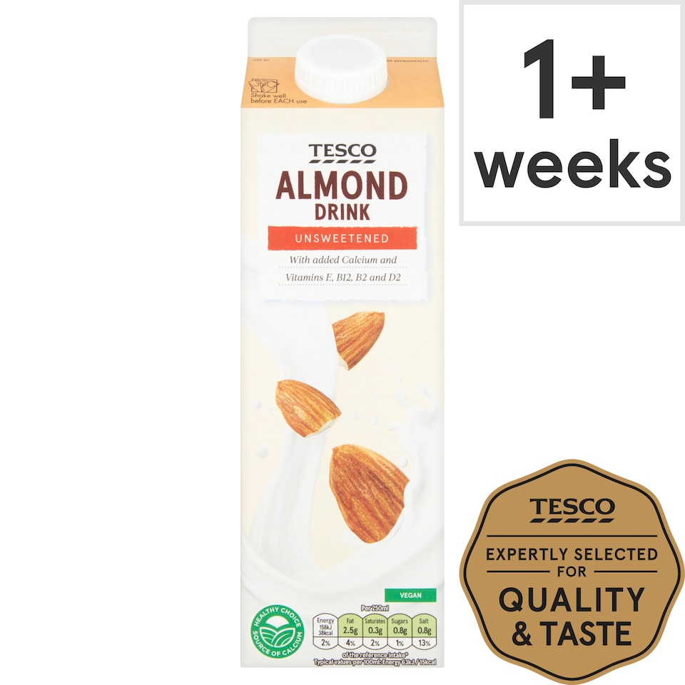 Tesco Unsweetened Almond Drink 1L