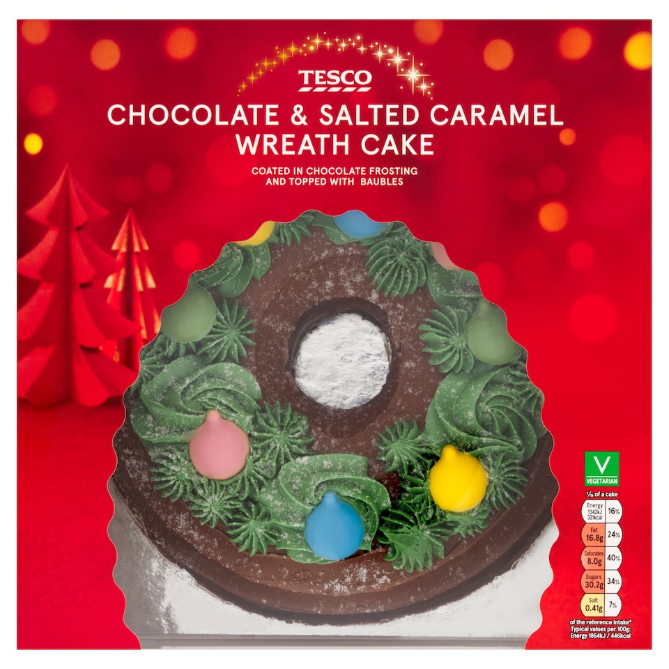 Tesco Chocolate & Salted Caramel Wreath Cake