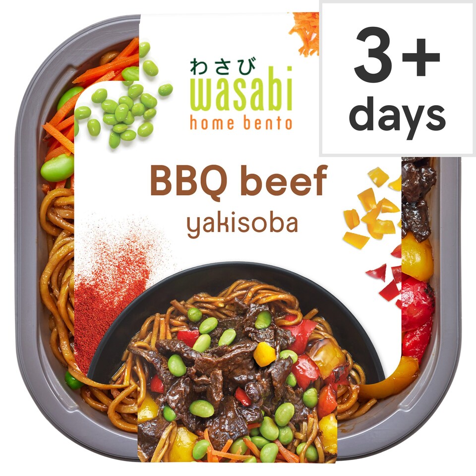 Wasabi Bbq Beef With Yakisoba Noodles 400G Tesco Groceries