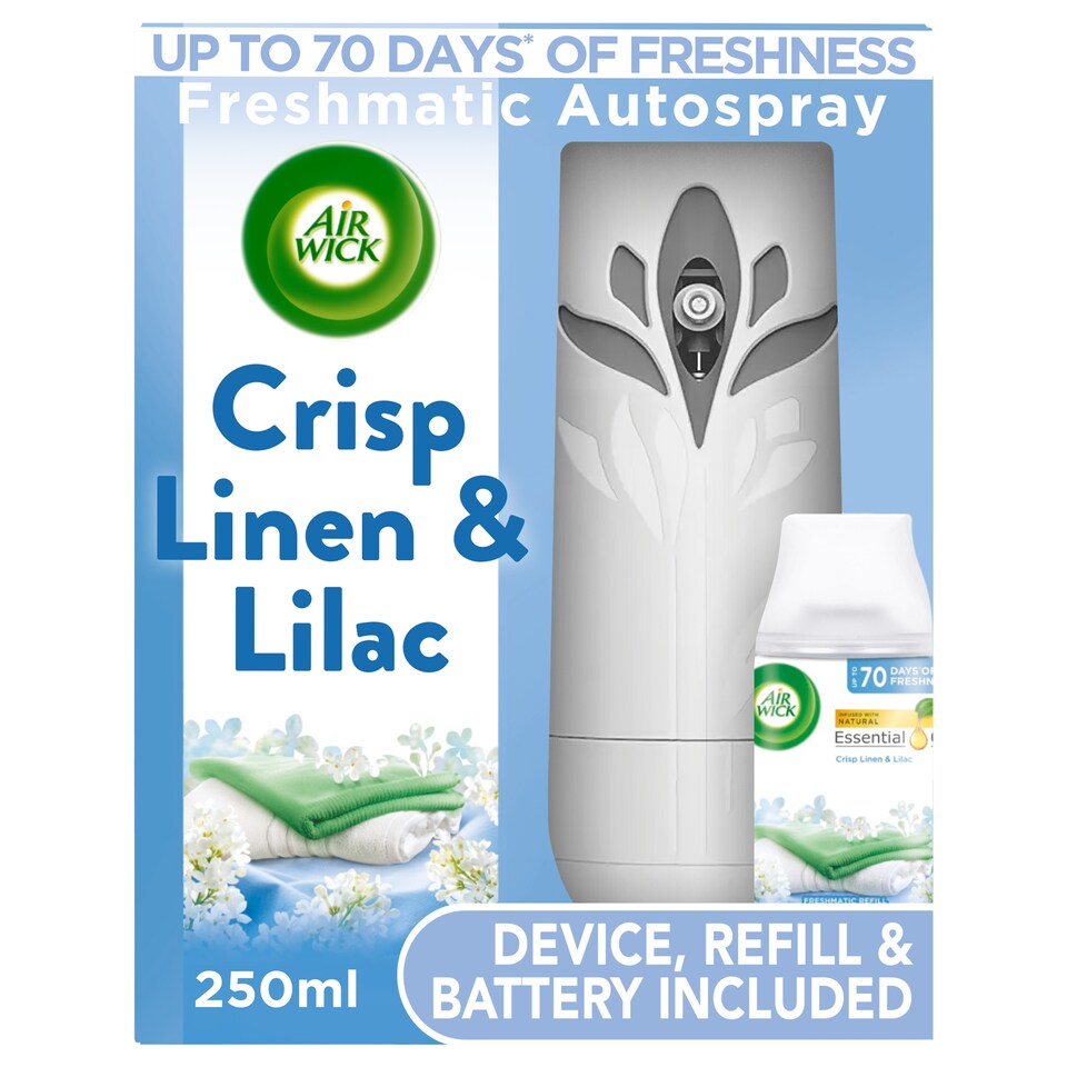 image 1 of Airwick Air Freshener Freshmatic Crisp Linen Kit