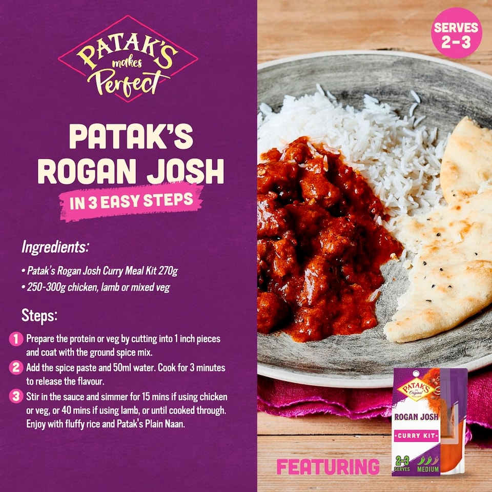 image 1 of Patak's Rogan Josh Curry Kit 270g