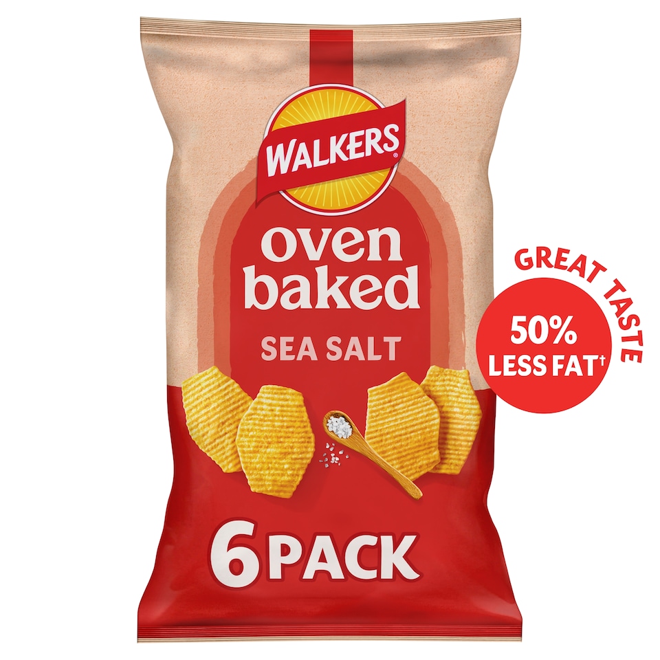 image 1 of Walkers Baked Salted Multipack Crisps 6x22g
