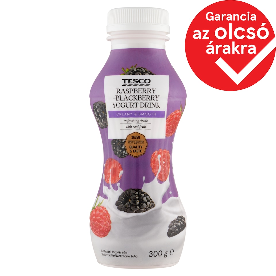 Tesco zsírszegény málnás-szederes joghurtital 300 g