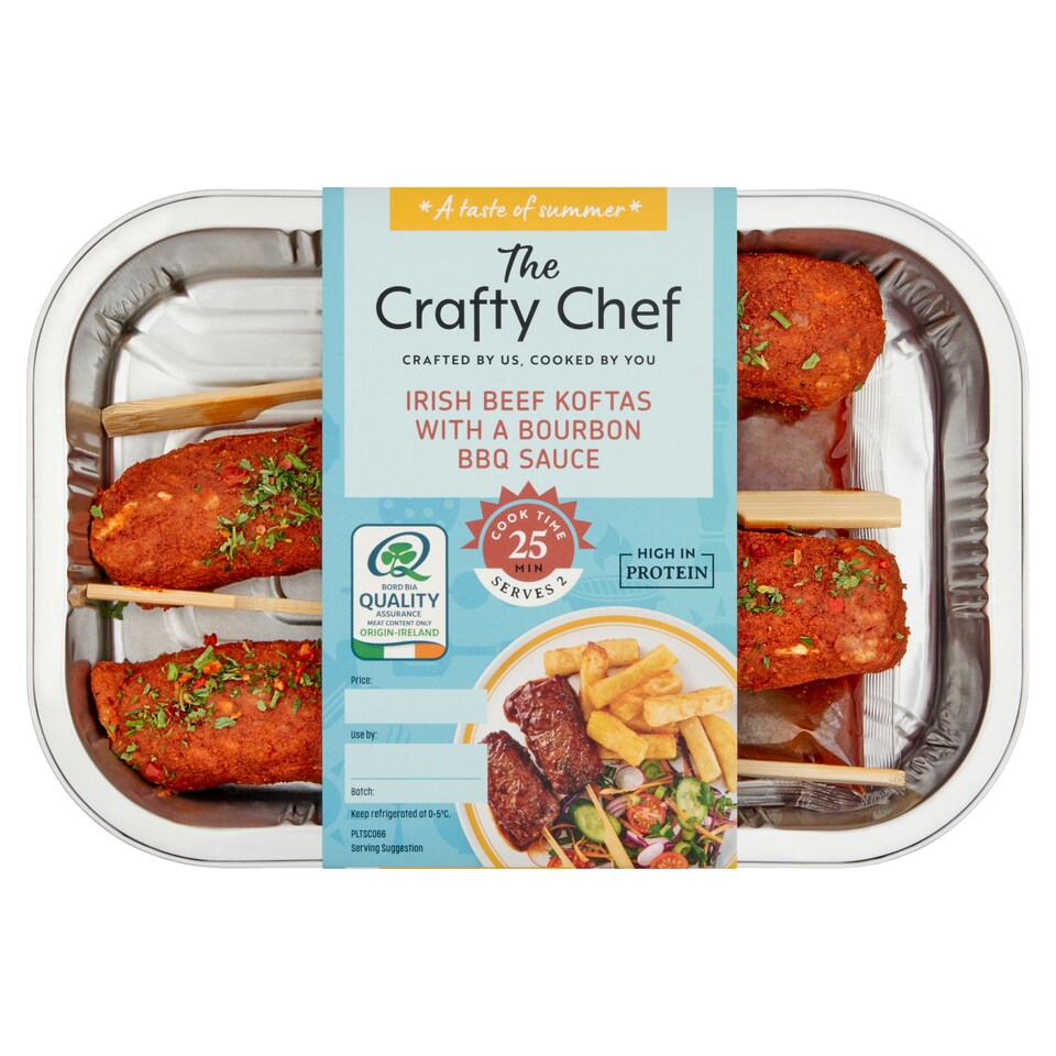 The Crafty Chef Irish Beef Koftas with a Bourbon BBQ Sauce 373g