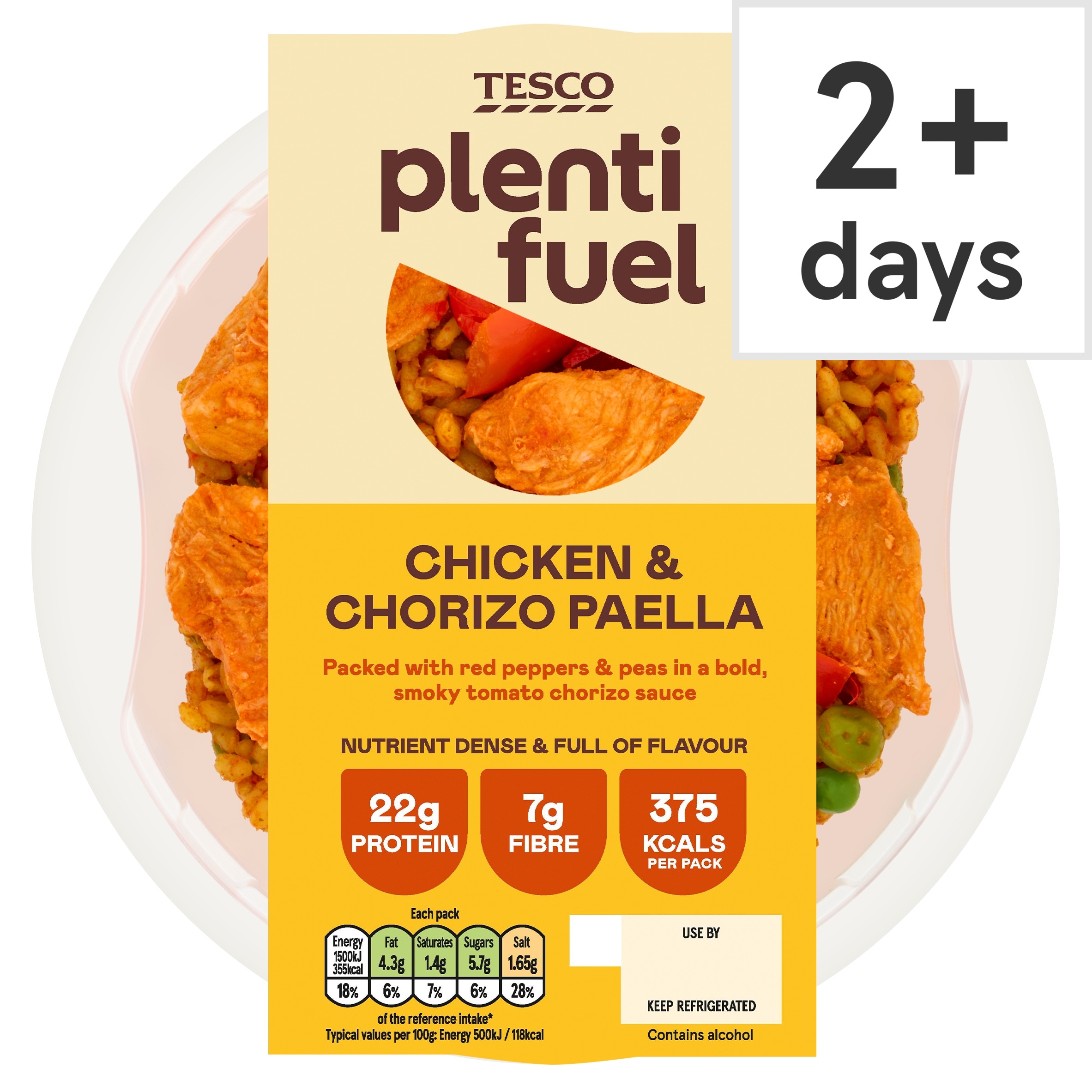 Tesco Plentifuel Chicken & Chorizo Paella 300g