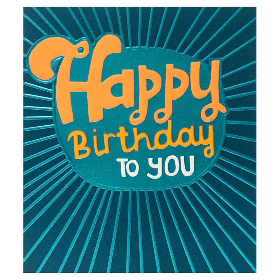 Papersalad Birthday Card Happy Birthday To You Blank