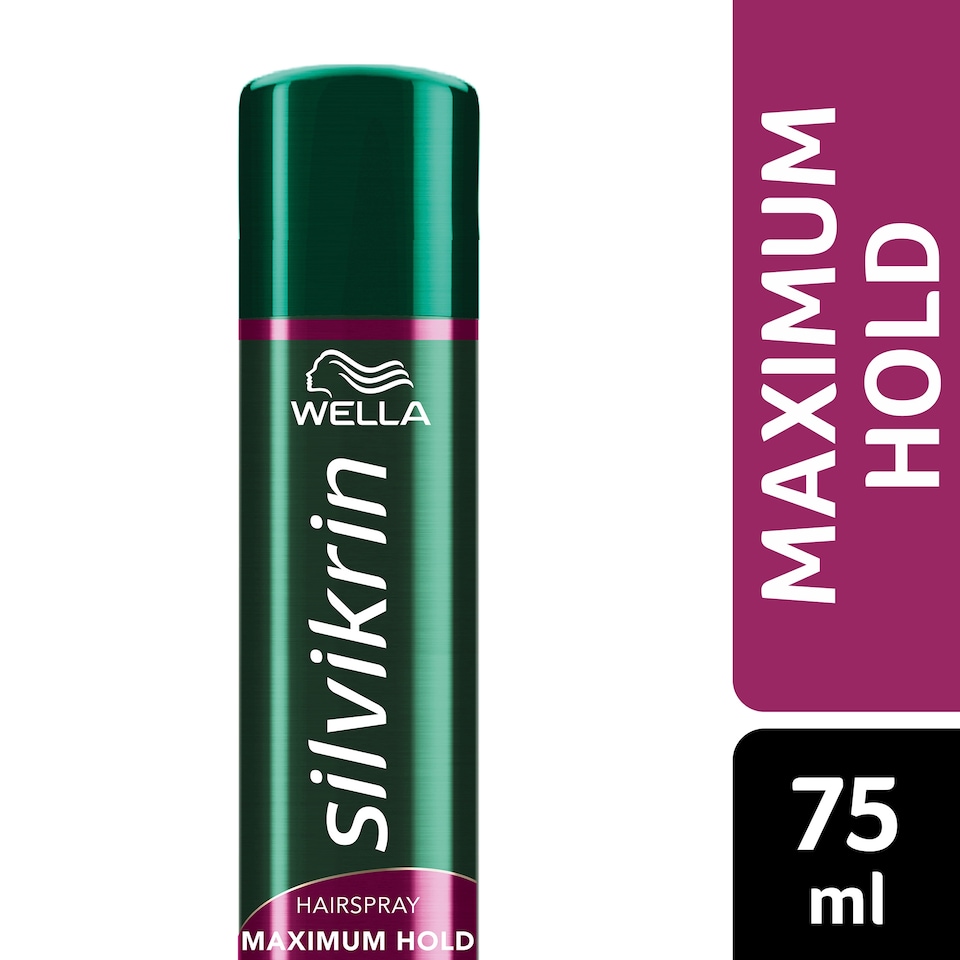 image 1 of Silvikrin Spray Maximum Hold Hair Spray 75Ml