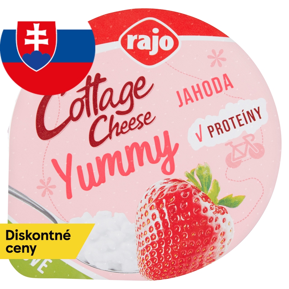 obrázok 1 z Rajo Cottage Cheese Yummy jahoda 180 g