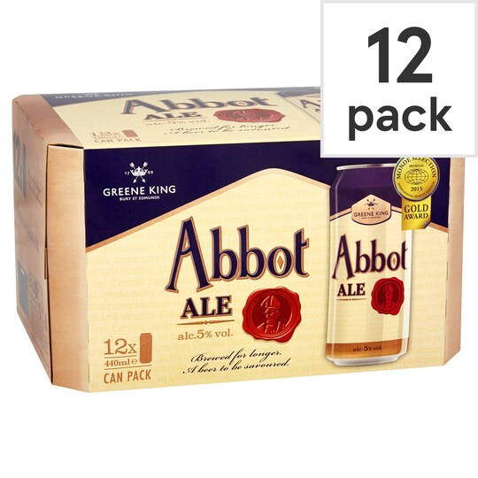 Abbot Ale Strong Bitter 12X440ml Tesco Groceries