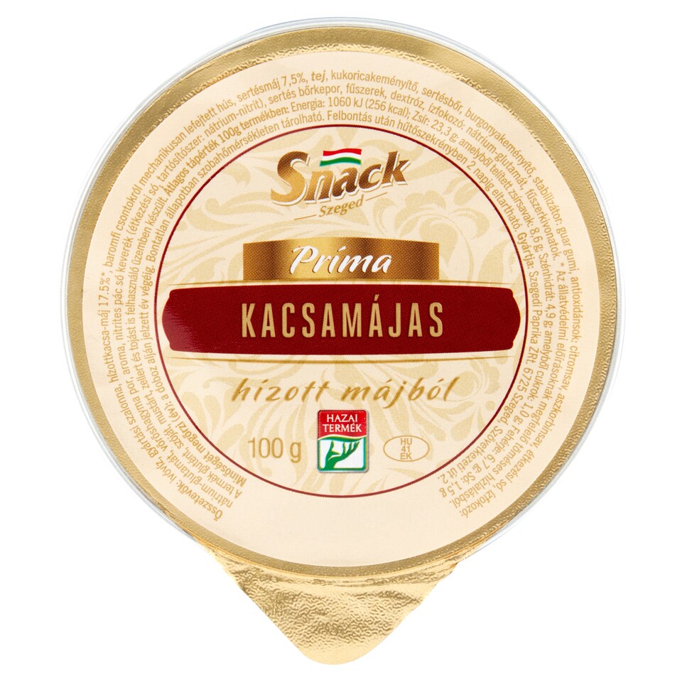 Snack Szeged Príma Duck Liver Pate from Fat Liver 100 g