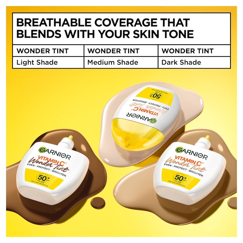 image 1 of Garnier Vitamin C Wonder Tint SPF50 40ml