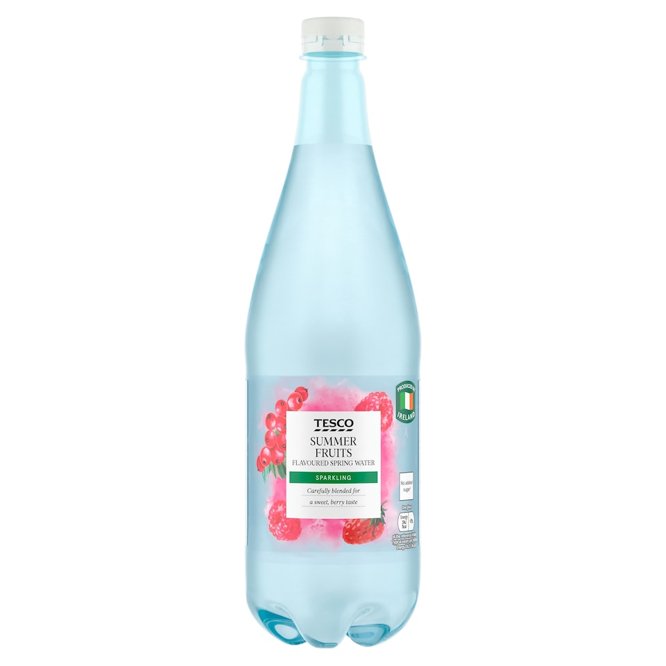 Tesco Summer Fruits Flavoured Sparkling Spring Water 1L