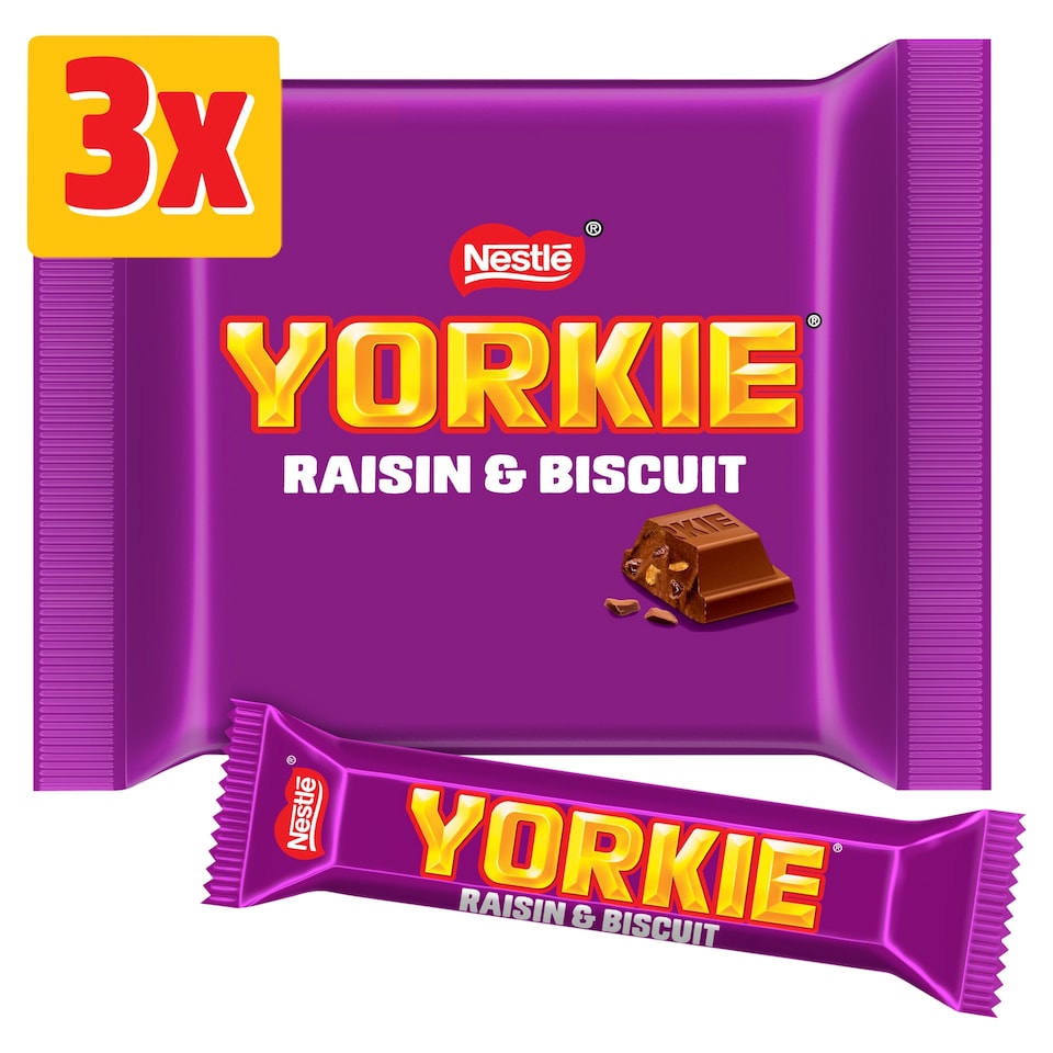 Yorkie Raisin And Biscuit 3 Pack 159G