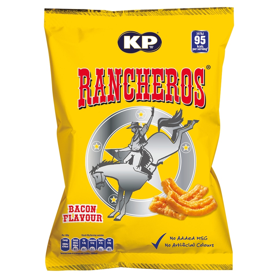 KP Rancheros Bacon Flavour Potato Snacks 100g