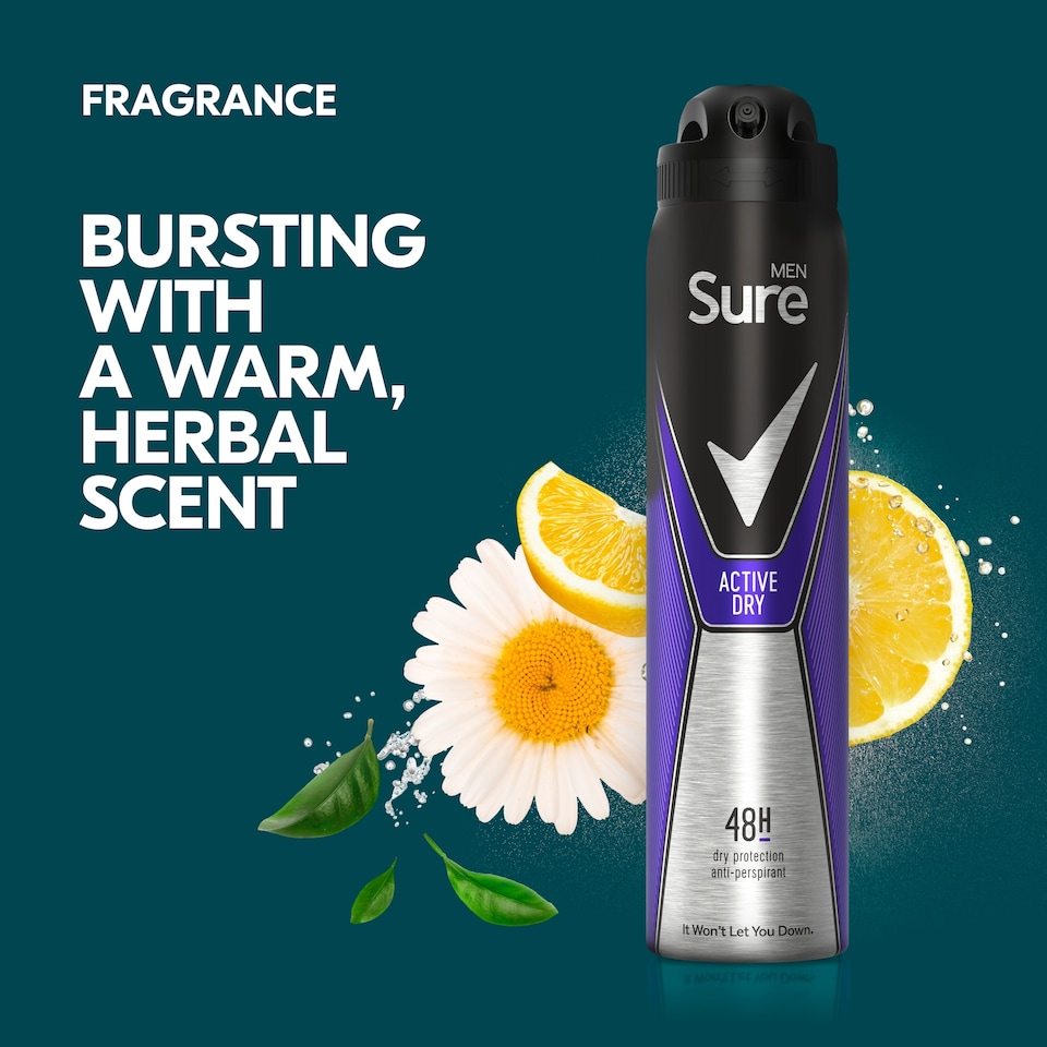 image 1 of Sure Men Active Dry Antiperspirant Deodorant 250Ml