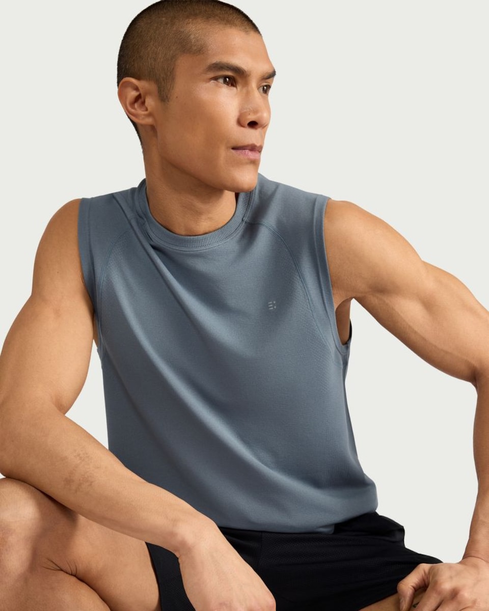 image 1 of F&F Active ULTRARUN Seamfree Vest in Blue