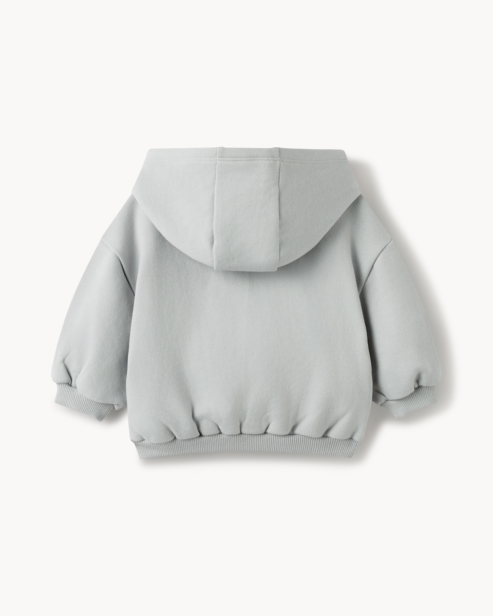 image 1 of F&F Baby Cotton Rich Zip Up Hoodie in Grey