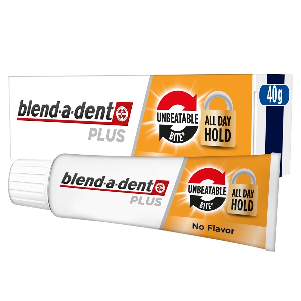 Blend-a-dent Plus Unbeatable Bite Műfogsorrögzítő Krém Teljes és Részleges Műfogsorokhoz, 40 ml  1. kép