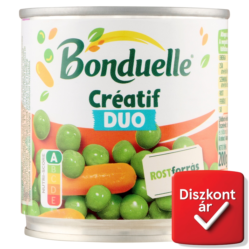 Bonduelle Créatif Duo zöldborsó-bébirépa keverék 200 g  1. kép