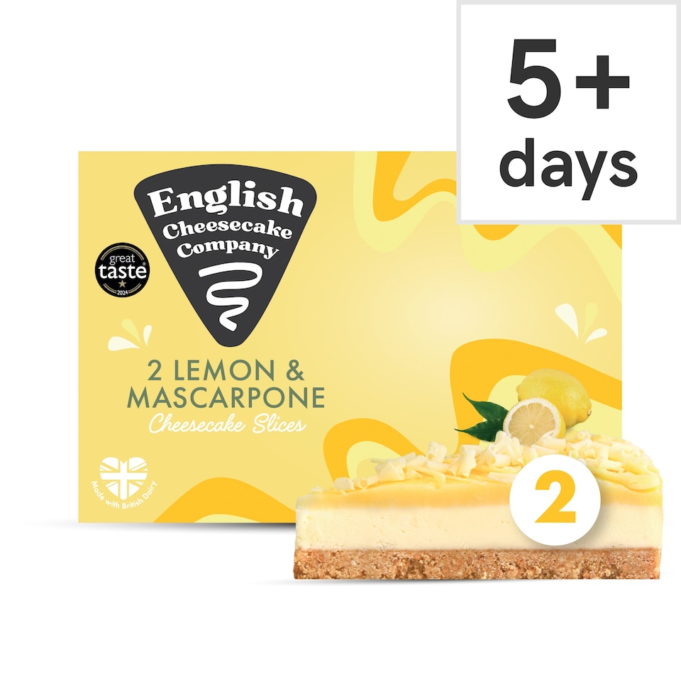 English Cheesecake Company 2 Lemon & Mascarpone Cheesecake Slices 180g
