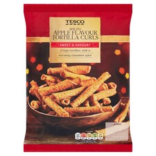 Tesco Spiced Apple Tortilla Curls 150G