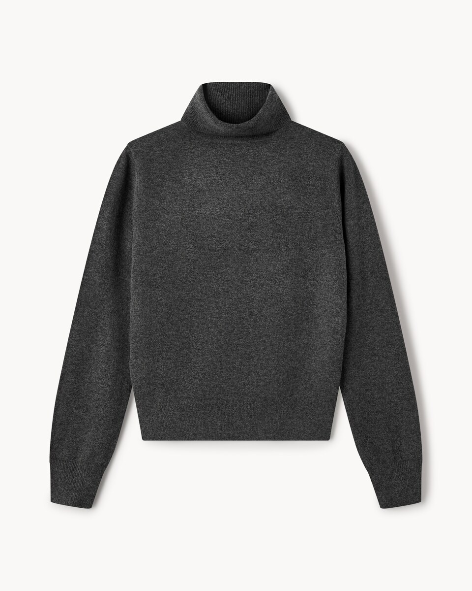 image 1 of F&F Roll Neck Jumper in Grey