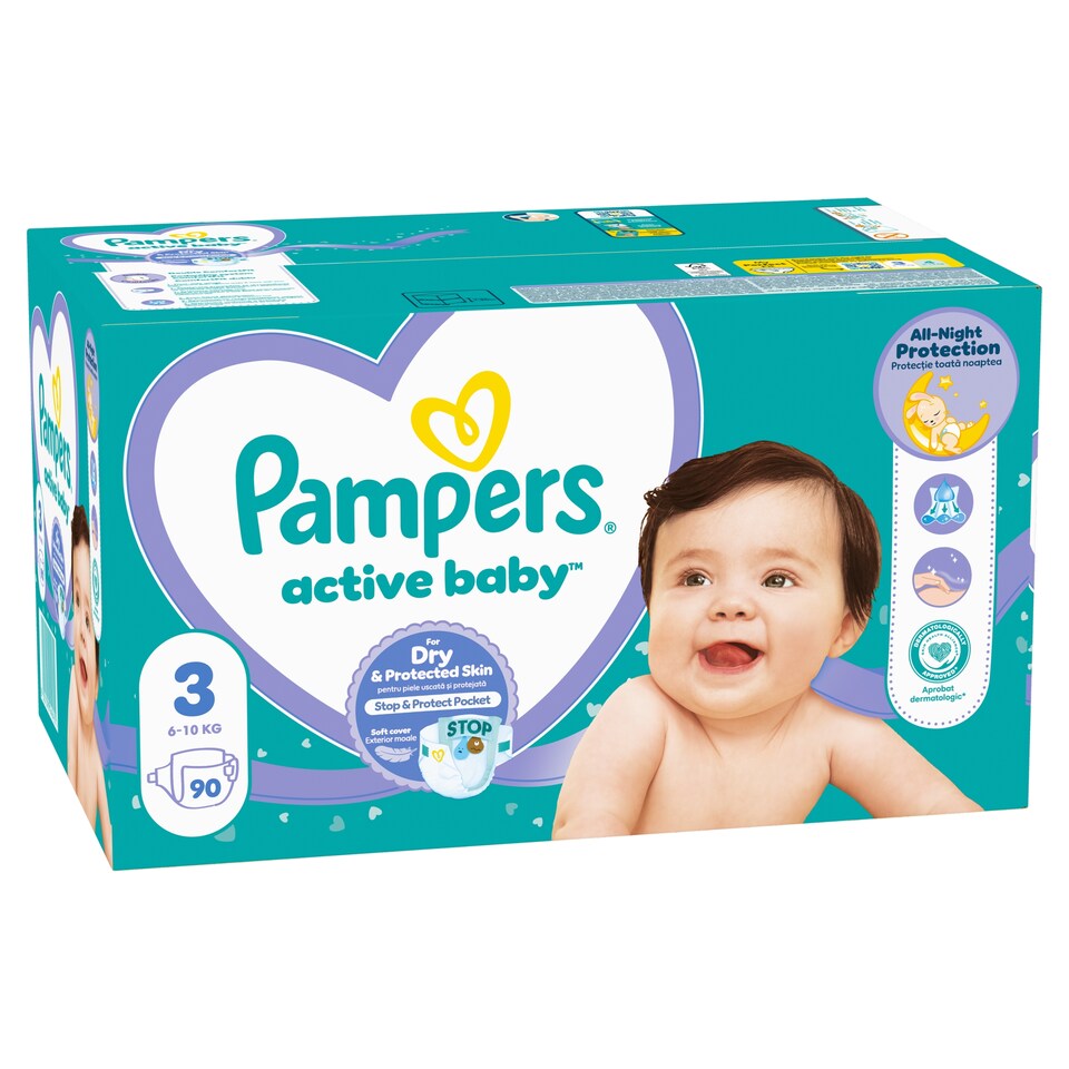obrázok 1 z Pampers Active Baby veľkosť 3, 90 plienok, 6kg-10kg