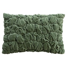 F&F Home Thyme Green Quilted Velvet Cushion 40 x 60 cm