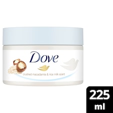 Dove Crushed Macadamia & Rice Milk Exfoliating Body Scrub 225ml