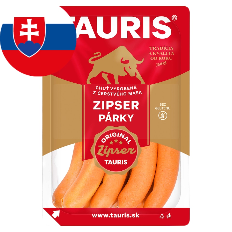 Tauris Zipser párky originál 500 g