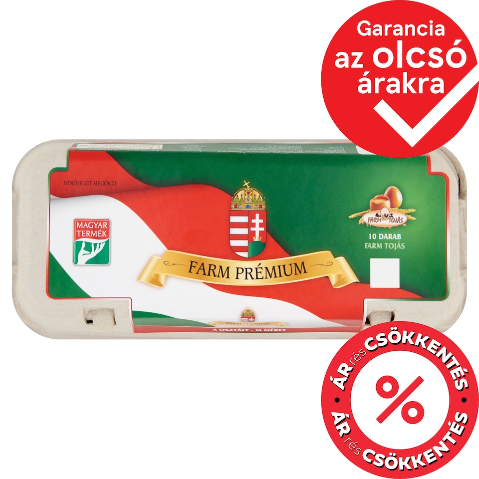 Farm Tojás Farm Prémium Eggs M 10 pcs