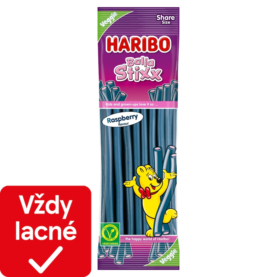 Haribo Balla Stixx želé s malinovou príchuťou 170 g