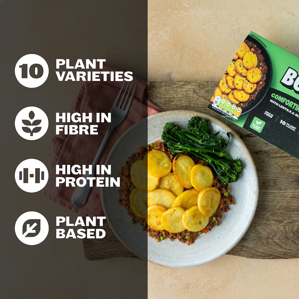 image 1 of  BOSH! Comforting Veg Pie with Lentils & Sliced Potato 400g