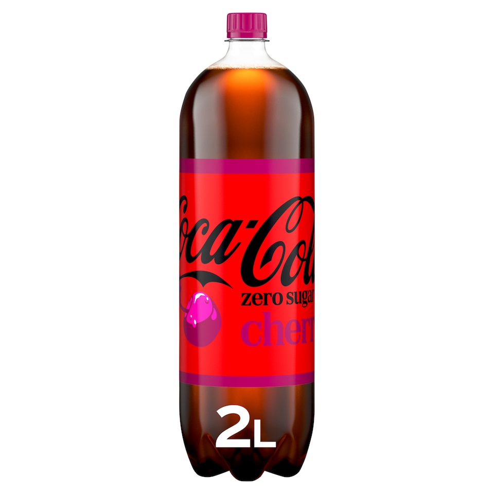 Coca-Cola Zero Sugar Cherry Soft Drink Bottle 2L