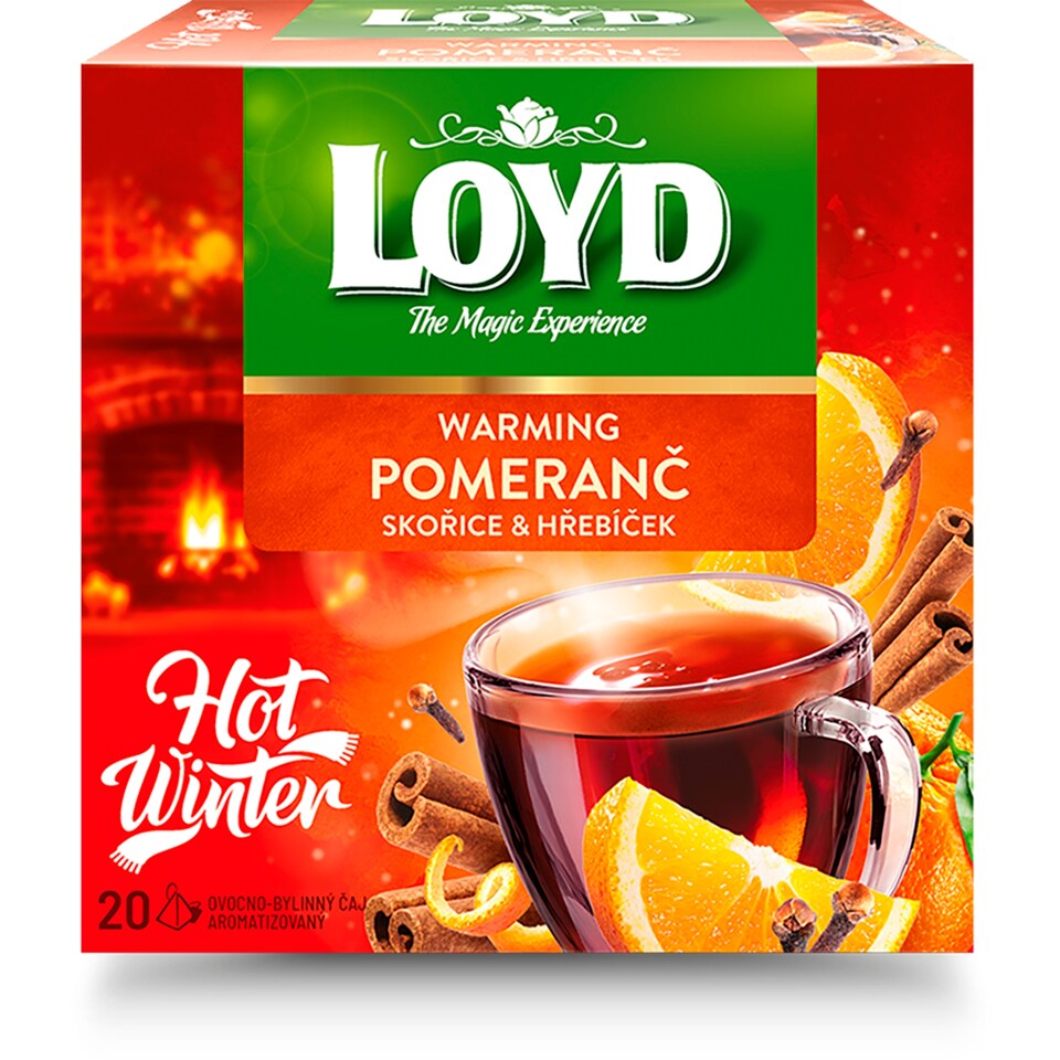 Loyd Warming Tea pomeranč se skořicí a hřebíčkem 20 x 2 g (40g)
