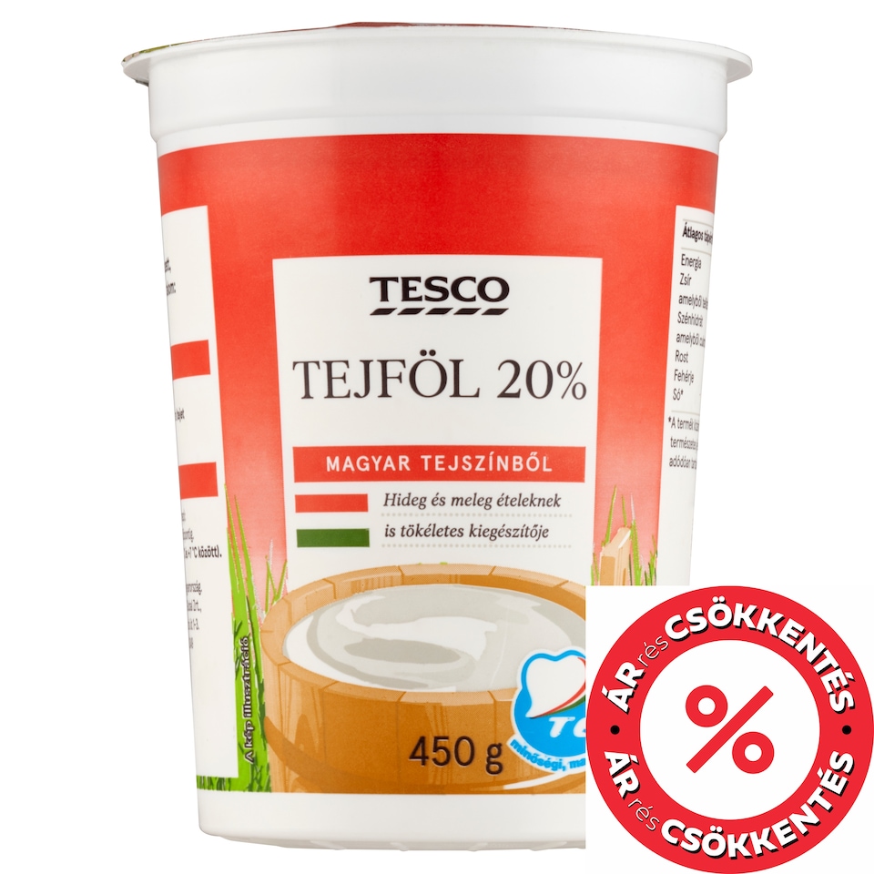 Tesco tejföl 20% 450 g