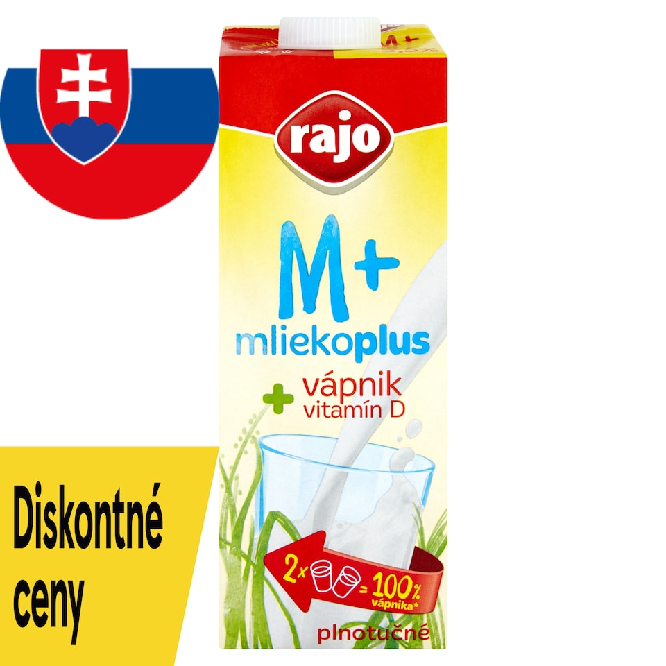 obrázok 1 z Rajo Mliekoplus trvanlivé plnotučné mlieko s vápnikom 1 l