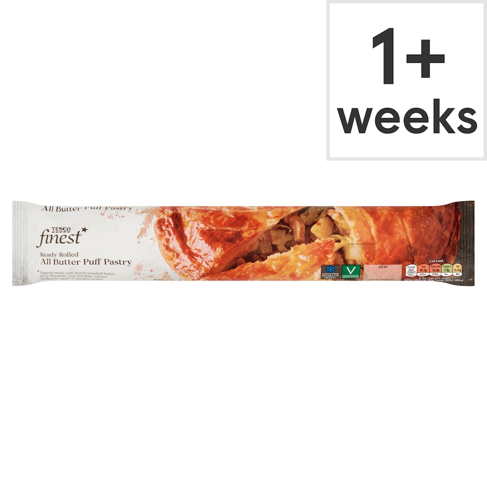 Tesco Finest Ready Rolled All Butter Puff Pastry 320g