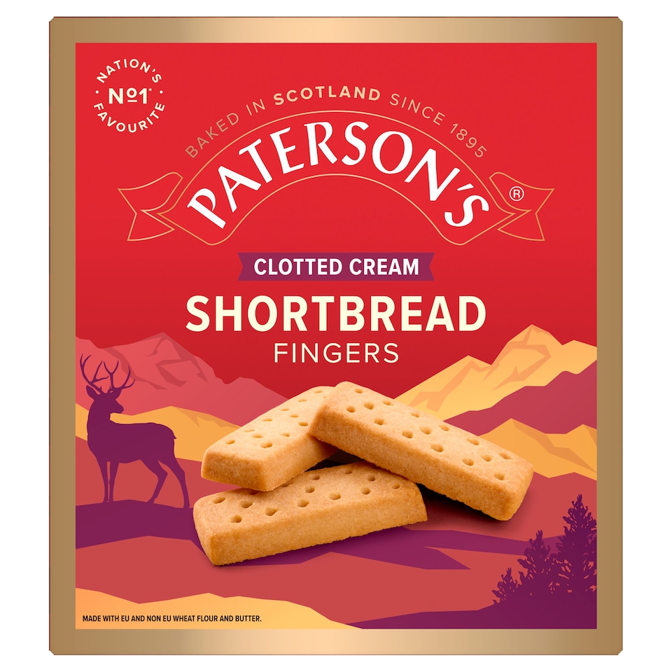Paterson's Clotted Cream Shortbread Fingers 300g