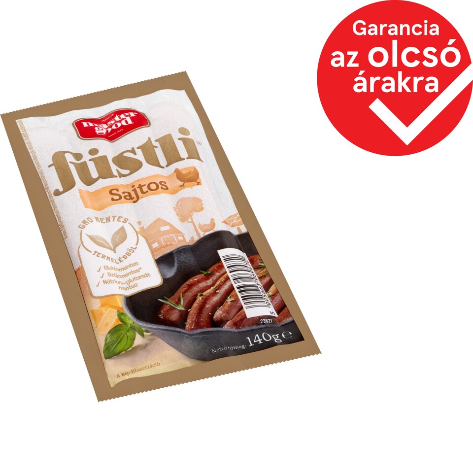 Master Good Füstli Smoke-Flavored Hot Dogs Made of Chicken Meat with Cheese 140 g