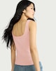 image 3 of F&F Cotton Rich Textured Button Up Vest in Pink