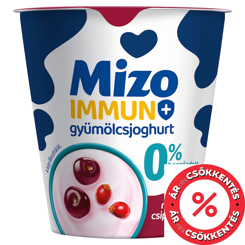 Mizo Immuno+ meggyes-csipkebogyós laktózmentes gyümölcsjoghurt 125 g