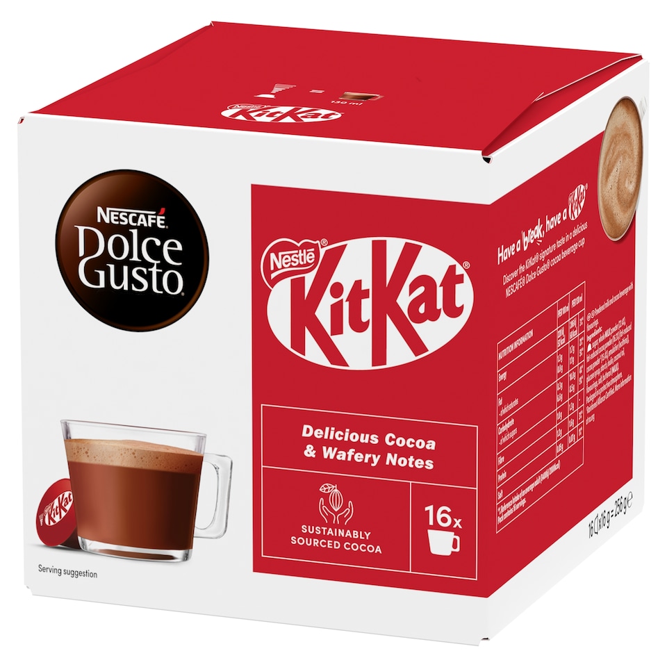 image 1 of Nescafe Dolce Gusto Kit Kat Cocoa Beverage Pods x16 256g
